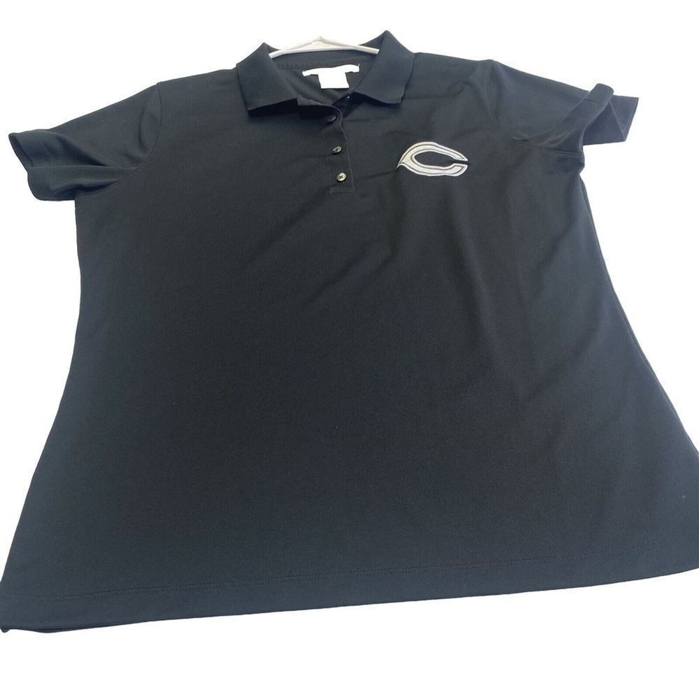 Women's NIKE DriFit Golf Polo Shirt Size XL Short Sleeve Black‎ Collared